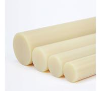 XJJDCB PA6 Nylon Rod Beige 100cm Ø15-40mm Engineering Plastic Round Bar for Industrial Parts, CNC Turning, Wear-Resistant Components and Heavy-Duty DIY Projects,35mm