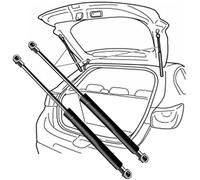 Xjjhyl 2x Rear Tailgate Boot Gas Struts for Opel Astra H Box/Van (L70) 2004-2012(OEM:1615077180)-47.4cm,Tailgate Lift Shock Support Rod Struts Hydraulic Replacement Left Right Strut