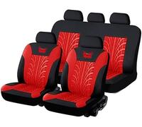 Xjjhyl Car Seat Covers Full Set for MG HS 2018 2019-2026 (Fuel Version), Cloth Breathable Washable Front Rear Protectors Accessories -Airbag Compatible,Red