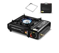 XJKH Camping Stove, Portable Camping Gas Cooker Compact Outdoor Gas Cooker Gas Stove Single Burner – Portable Camping Stove BBQ Cooker With Carry Case, For Home,Restaurant, Indoor And Outdoor