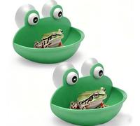 XJKJSX 2 Pcs Cute Fish Tank Accessories Frog Dish Holder Decor Terrarium Decor for Tree Frog Toad