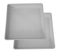 XJKLBYQ 10 Inch square plant saucer,2PCS planter box liners plastic,Plant Drip Trays Plant Trays Plant Plate Water Catcher Flower Pot Tray Outdoor Indoor Garden Supplies
