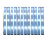 XJKLBYQ 12Pcs Foam Glow Sticks, 18.5 Inch Foam Light up Sticks, Flashing Portable Glow Party Supplies for Wedding Birthday Raves, Concert, Halloween, White, LED