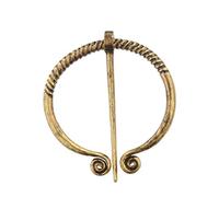 XJKLBYQ 1PC Vintage Viking Brooch Medieval Cloak Pin Clothes Fasteners Cloak Pin Classic Apron Buckle Clasp for Families(Golden) Clothing Buttons