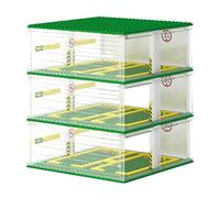 XJKLBYQ 3-Layer Parking Garage for Speed Champions Race Car, DIY Parking Display Case Building Blocks Set (Not Include Race Car Model)