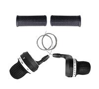 XJKLBYQ 3 x 7 Speed Grip Shifts,Bicycle Twist Grip Gear Shiftsers,1Pair Non-Slip Rubber Bike Handle Bar Grip,Bike Brake Lever Cycling Derailleur Transmission