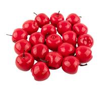 XJKLBYQ Artificial Apples 20Pcs 1.2x1.4inch Simulation Realistic Christmas Mini Apples Unfading Decorative Fake Apples for Xmas Party Photography, Mini Apples