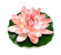 XJKLBYQ Artificial Floating Foam Lotus Flower,Lily Pad for Ponds,Artificial Lotus,Simulation Water Lily Flower Pond Decoration Lotus for Pond Pool Water Decoration - Pinks