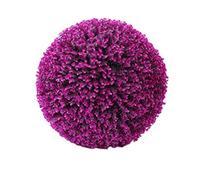 XJKLBYQ Artificial Plant Topiary Ball,Faux Boxwood Decorative Balls,35CM Decorative Hanging Fake Plant Grass Ball for Home Decor Purplish - Red