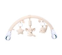 XJKLBYQ Baby Stroller Toy, Soft Cotton Car Seat Toy with Cute Detachable Pendants, Squeaky Early Educational Sensory Baby Gifts for Car, Crib, Home, Elephant