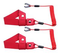 XJKLBYQ Boat Kill Switch Lanyard, 2Pcs Marine Outboard Motor Engine Cut off Stop Tether Wrist Strap, Emergency Flameout Rope for Motorboats Jet Ski Accessories