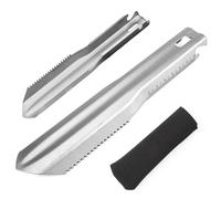 XJKLBYQ Camping Trowel, Titanium Hand Trowel with Sawtooth, Survival Shovel for Outdoor Hiking Camping Backpacking/8.2 Inch