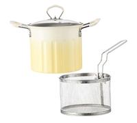 XJKLBYQ Deep Fat Fryer Chip Pans with Basket and lid,3L Frying Pot with Filter,Anti-Splash Mini Deep Oil Fryer with Anti-Scalding Handle,Kitchen Utensils Set for Frying Cooking