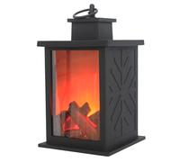 XJKLBYQ Electric Fireplace Flameless Realistic LED Fireplace Lantern Timeable Battery Powered Portable Tabletop Electric Log Burner Effect Fire for Home Decor, Electric Fireplace
