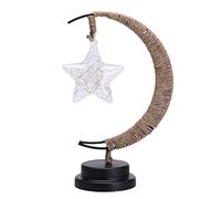 XJKLBYQ Enchanted Lunar Lamp, Magic Moon Shape Lamp, Ramadan Decorations, LED Night Light with Stand, Crescents Moon Ball Light for Home