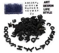 XJKLBYQ Fun Alphabet Kit|124Pcs Magnetic Letters, Uppercase Alphabet Magnets for Refrigerator, Educational Tools Magnetic Alphabet Letters for Preschool Kids Spelling and Learning, Black
