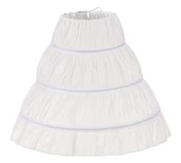 XJKLBYQ Girls'3 Hoops Petticoat,Full Slip Flower Girl Crinoline Skirt,Crinoline Underskirt 3 Hoop Skirt,25" Long Petticoat Skirt for Girls Adjuatable Toddler Under Dress Puffy Skirt