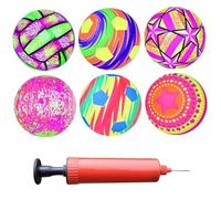 XJKLBYQ Glow in The Dark Soccer Ball, 6Pcs Light up Balls, Bouncing Sensory LED Ball, Vinyl Light up Toys for Kids Boys and Girls, Random Color