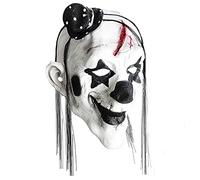 XJKLBYQ Halloween Horror Mask Full Face Clown Mask Cool Spooky Party Black and White Clown Cosplay Spoof Horror Masquerade Performance Show Dress Up Props, Dress Up Props