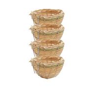 XJKLBYQ Handwoven Nest Cage House,4Pcs Hatching Breeding Cave for Parrot, Canary or Cockatiel or Other Birds