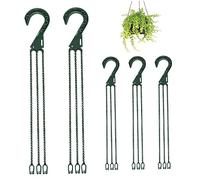 XJKLBYQ Hanging Basket Chains 3 Point 5PCS 17.72 Inch Plastic Hanging Chains for Planters Chain for Hanging Baskets with Hooks for Plant Flower Pots Bird Feeders Outdoor Hanging Brackets