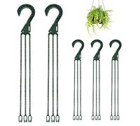 XJKLBYQ Hanging Basket Chains 3 Point 5PCS 17.72 Inch Plastic Hanging Chains for Planters Chain for Hanging Baskets with Hooks for Plant Flower Pots Bird Feeders, Chain for Hanging Baskets