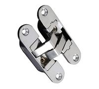 XJKLBYQ Invisible Door Hinge Cross Folding Hinge Zinc Alloy Concealed Hinge Left Open 9.5x2.3cm Furniture Hardware