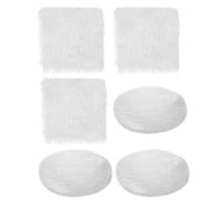 XJKLBYQ Locker Rugs, 3Pcs Fluffy Square Non-Slip Mini Carpets for School Lockers, Nail Art Mats & Jewelry Photography Backgrounds/ 12x12(White)