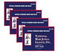 XJKLBYQ Mahjong Cards 2025, 4Pcs Portable Standard Rules and Hands 2025 Mahjong Card Official for Beginners