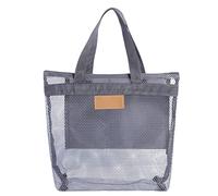 XJKLBYQ Mesh Shower Caddy Portable Hanging Quick Dry Bath Tote Organizer for Beach Swimming Grey Storage Bag
