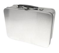 XJKLBYQ Metal Storage Box 8.1x5.9x3.9'' Sturdy Metal Box with Lid Lock Handles Metal Lunch Box DIY Tin Storage Box for Food Toys Souvenir, Metal Box With Lid