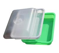 XJKLBYQ Microgreens Growing Trays 10x12'' Sprouts Growing Kit, 4.7'' Deep Sprouting Tray with Lid Reusable BPA Free Seed Starter Tray for Wheatgrass Beans, Seed Sprouting Tray