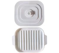 XJKLBYQ Microwave Bacon Cooker With Cover,11x8.2x0.8'' Microwave Bacon Tray With Lid ＆ Handles No Mess Crispy Bacon Tray For Microwave Cooking