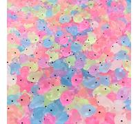 XJKLBYQ Mini Resin Animals 100PCS Luminous Mini Dolphin Glow in the Dark Tiny Dolphin Figures for DIY Cake Potting Micro Landscape Decorations|Outdoor Statues