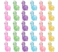 XJKLBYQ Mini Resin Animals 30Pcs Tiny Alpaca Glow in the Dark Mini Resin Figures Luminous Alpaca Cute Tiny Animals To Hide Cartoon Accessories Potted Plant Decor