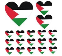 XJKLBYQ Palestine Car Sticker,3 Sets Palestine Sticker,Heart Shape Palestine Decal, Decorative Self-adhesive Palestine Flag Sticker for Auto Motorbike Mug Phone