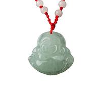 XJKLBYQ Pendant Chinese Feng Shui Jade Stone Lucky Charm Necklace Money Buddha Necklace