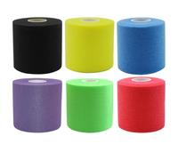 XJKLBYQ Pre Wrap Athletic, 6Pcs Athletic Prewrap Tape Headbands, 3inch X 33ft Multi Color Foam Sport Underwrap Pre-Wrap, Self-adhesive Sports Tape for Hair Soccer