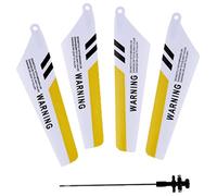 XJKLBYQ RC Helicopter Replacement Part,Wheel Gear Set Wing Tail Props,DIY Yellow Stylish Helicopter Toy Parts,Main Shaft Tail Decoration Propeller Balance Bar