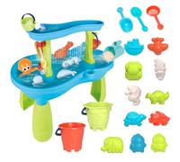 XJKLBYQ Sand and Water Table, 34Pcs/Set Kids Water Table Activity Sensory Outside Toys for Toddlers 3-5, Beach Backyard Outdoor Play Gift for Boys Girls, Summer Toys for Kids Ages 4-8