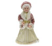 XJKLBYQ Santa Claus Figures 17.7 Inch Realistic Genial Grandmather Christmas Figures Cute Christmas Santa Doll Ornament for Window Table Christmas Deorations Gift Mrs. Claus, Father Christmas Figures