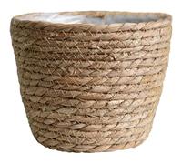 XJKLBYQ Seagrass Indoor Planter,Woven Wicker Baskets,Natural Plant Pot,Hand Woven Basket Planter with Plastic Liners Straw Flower Pot for Indoor Outdoor Plant Flower Pots