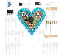 XJKLBYQ Soldering Practice Kit,Heart Shaped Led Light Soldering Project,Electronics DIY Solder Kit for Students Learning Soldering - Blue