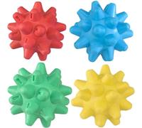 XJKLBYQ Spiky Hard Massage Balls|4Pcs Spiky Massage Ball, 4 Colors Silicone Myofascial Release Ball, Multi-Use Portable Foot Massage Ball for Shoulders, Neck, Waist, Back, Legs, Feet