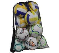 XJKLBYQ Sports Ball Bag, Soccer Ball Bag, Extra Large Mesh Bags Drawstring with Adjustable Strap, Heavy Duty for Basketball Volleyball Gym Equipment Swimming Gear