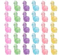 XJKLBYQ Tiny Animals Figures,Mini Resin Animals 30Pcs Tiny Alpaca Glow in the Dark Mini Resin Figures Luminous Alpaca Cute Tiny Animals To Hide Cartoon Accessories Potted Plant Decor