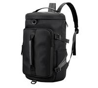 XJKLBYQ Travel Duffle Bag with Separate Shoes Compartment Wet Dry Separation Travel Backpack Waterproof Gym Luggae Bag Black, Travel Duffle Bag