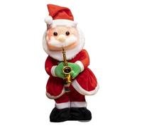 XJKLBYQ Twerking Dancing Santa Claus,Twisted Wiggle Hip Santa with Light,16 InchMusic Christmas Animated Figures with Saxophone,Shaking Funny Singing Santa Toy for Xmas Party Decor