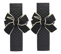 XJKLBYQ Universal Car Seat Belt Pads Cover|1 Pair Seat Belt Cover Pad,Leather Seatbelt Cushion with Bow, Soft Comfortable Car Seat Strap Pads for Women for Auto SUV Truck Airplane Backpack