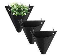 XJKLBYQ Vertical Garden Planter Wall Hanging Planter Pockets Triangle Growing Bags for Outdoor Indoor 3PCS, vertical wall planter